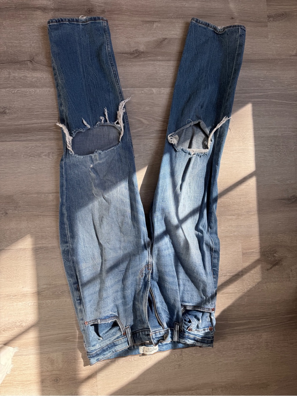 Abercrombie & Fitch Light Blue Straight-Leg Jeans